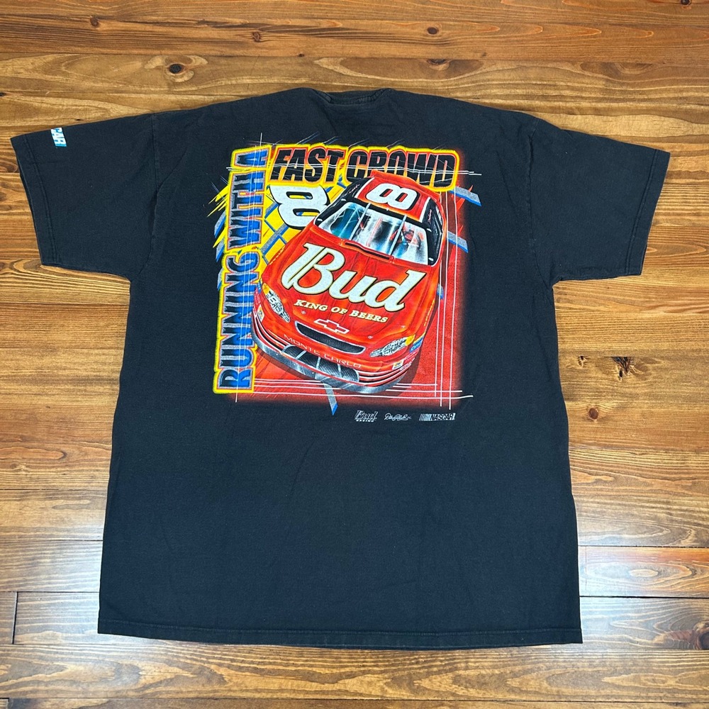 Vintage Competitors View Dale Earnhardt Jr NASCAR T-Shirt Mens XL Budweiser #8